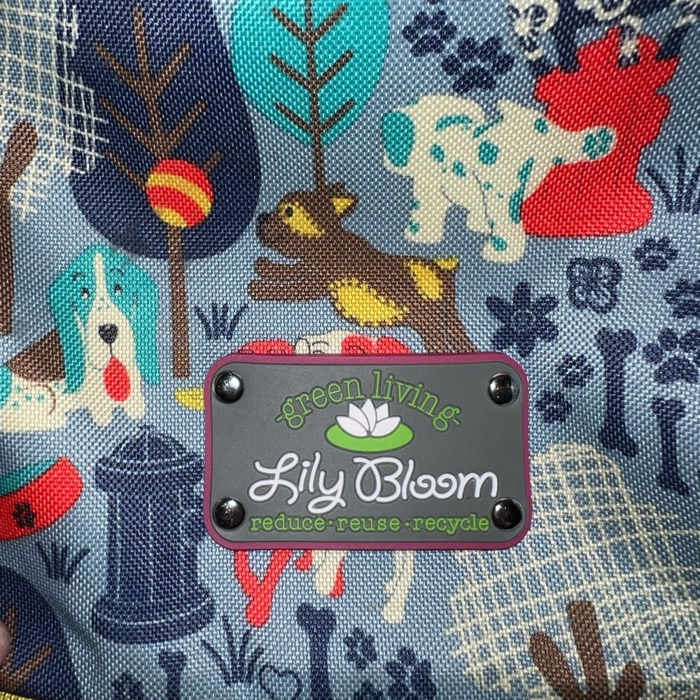 Lily Bloom Blue and Red Dog Pattern Bag